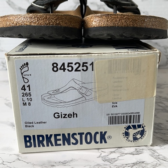 BIRKENSTOCK LEATHER GIZEH NWT WOMEN’S SIZE 10  MENS SIZE 8 - Picture 6 of 7
